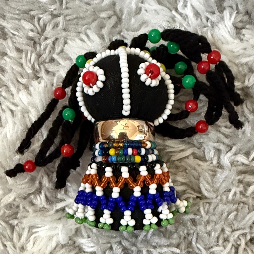 Handcrafted Ndebele doll from South Africa